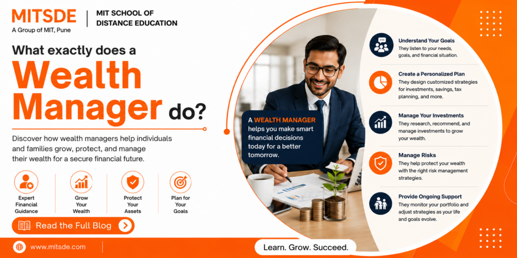 Professional wealth management infographic design