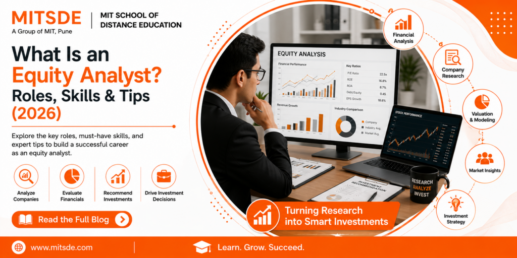 Equity analyst career exploration infographic