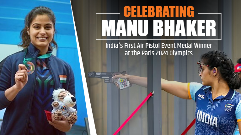 Celebrating Manu Bhaker India's First Air Pistol Event Medal Winner at the Paris 2024 Olympics