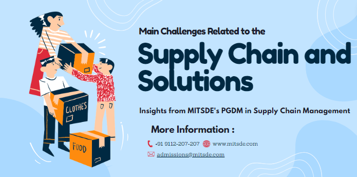 Main Challenges Related to the Supply Chain and Solutions : Insights from MITSDE's PGDM in Supply Chain Management