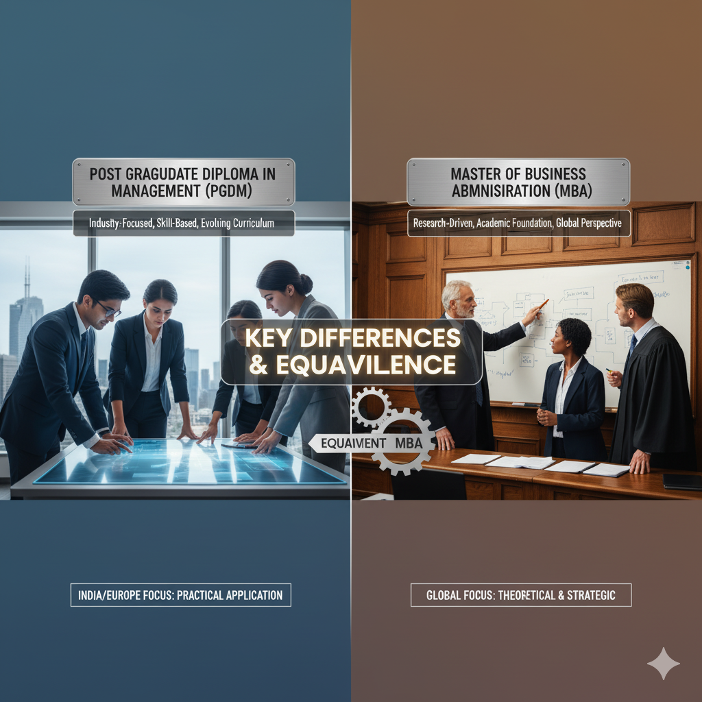 PGDM vs. MBA Key Differences and Equivalence