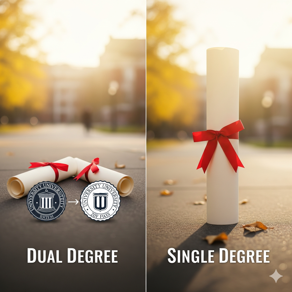 what is a single degree vs dual degree