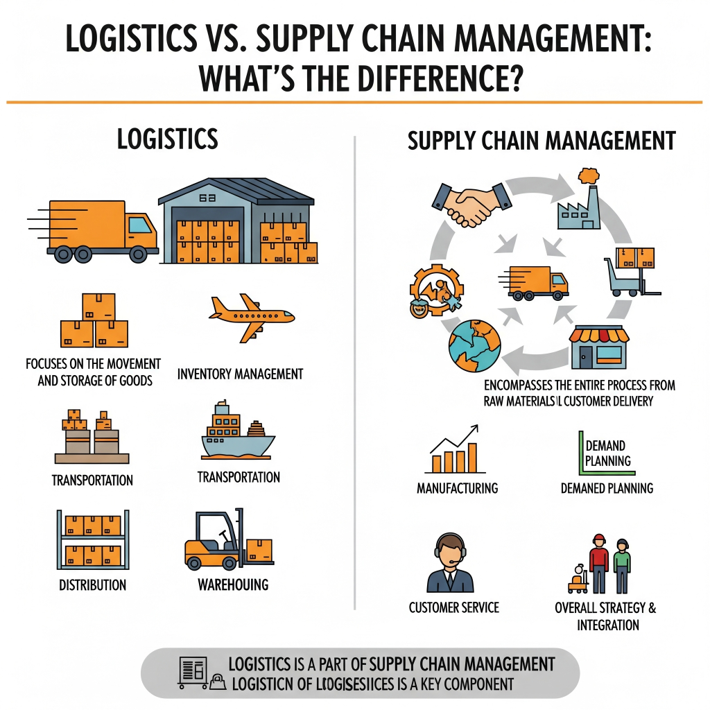 What is the Difference Between Logistics and Supply Chain Management