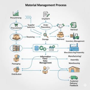 steps involved in the material management process