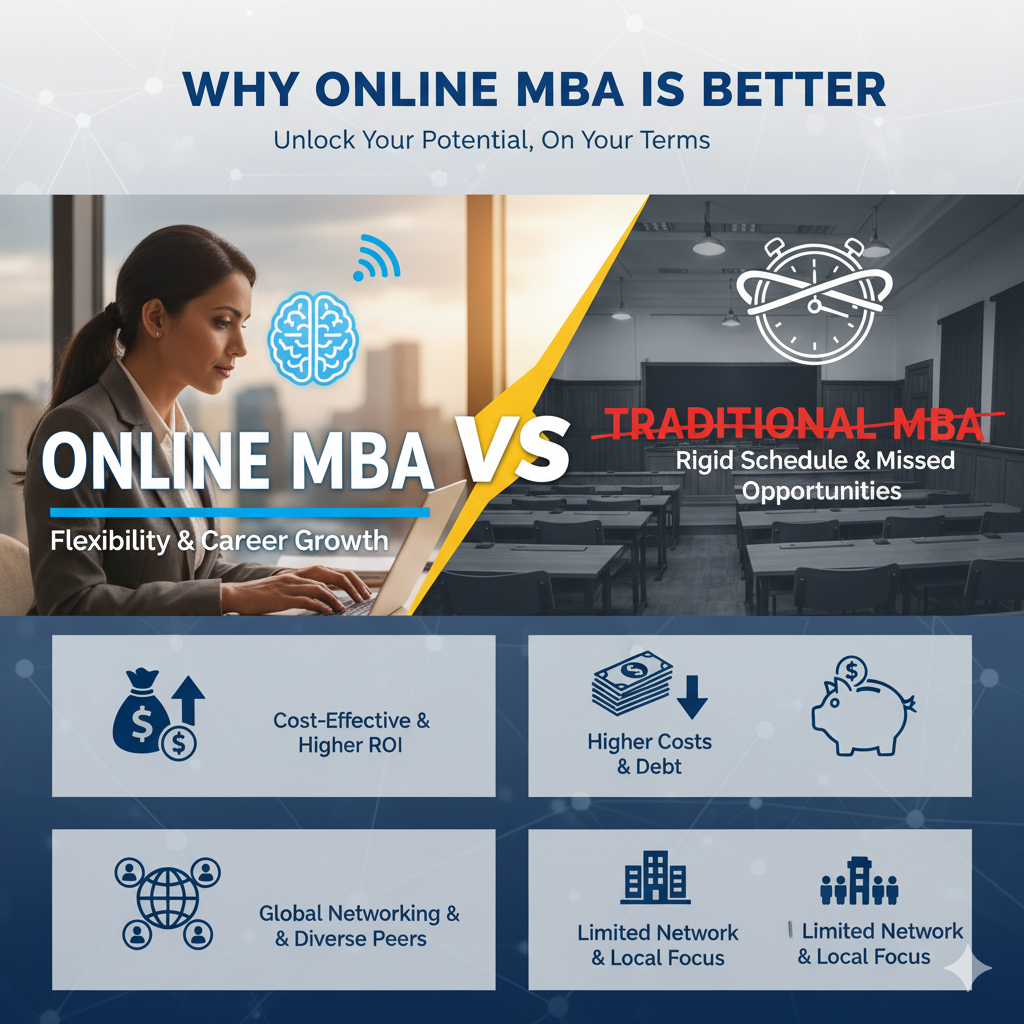 why online mba is better than traditional mba