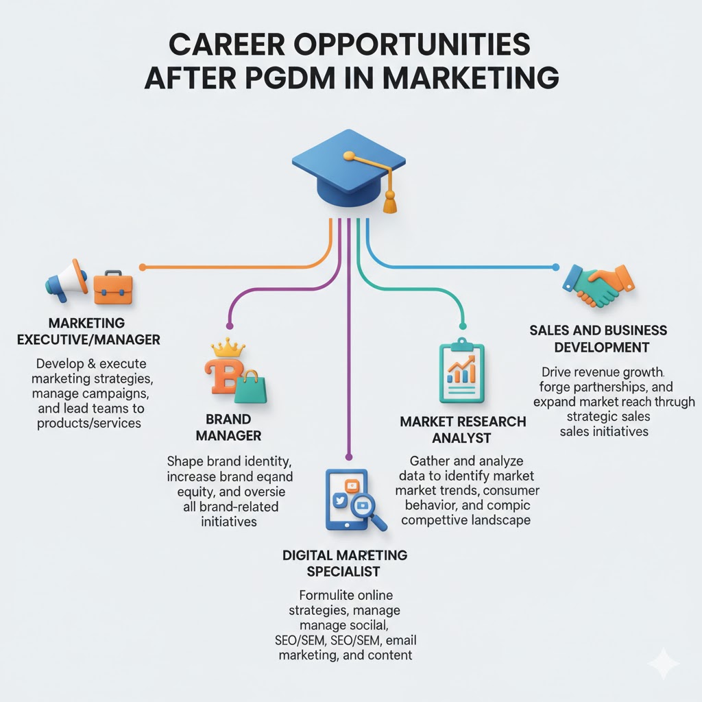 career opportunities after pgdm in marketing