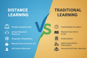distance learning vs traditional learning