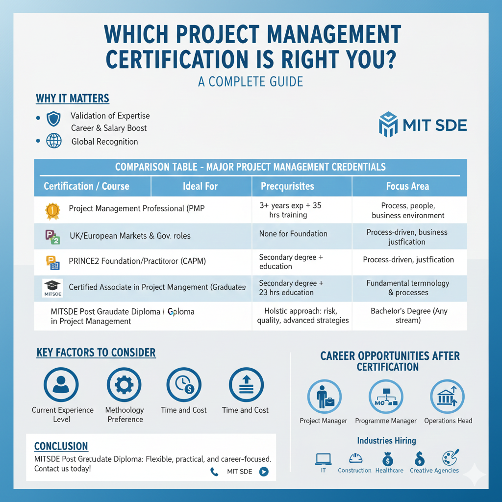 PMP vs. PRINCE2 vs. CAPM Chart