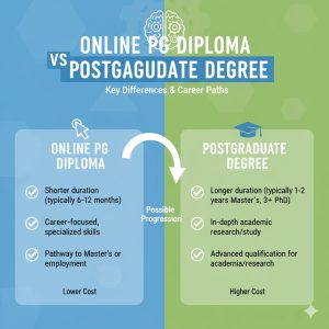 online pg diploma vs postgraduate degree
