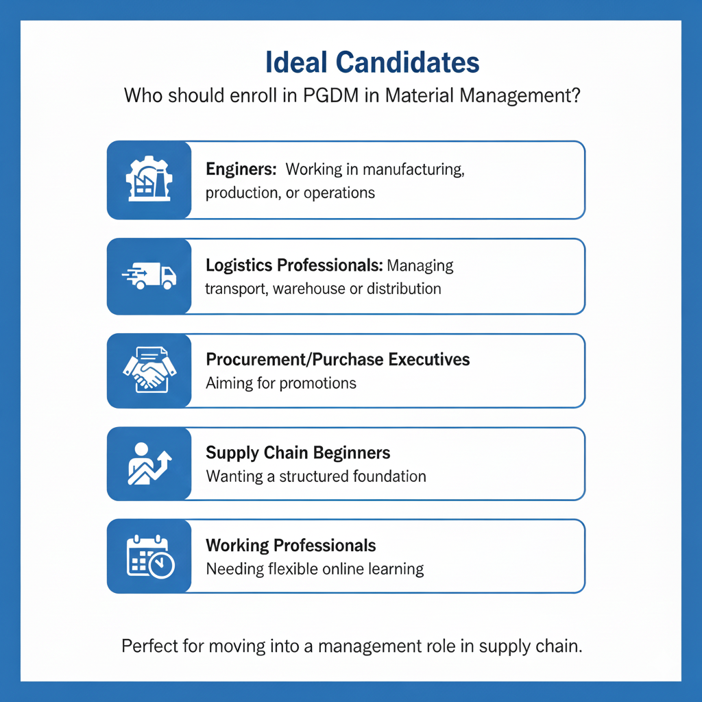 PGDM in Material Management Ideal Candidates