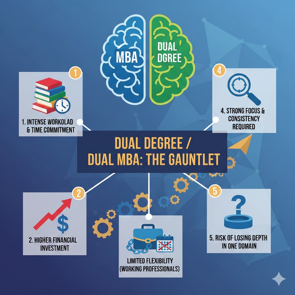 challenges of dual degree or dual mba