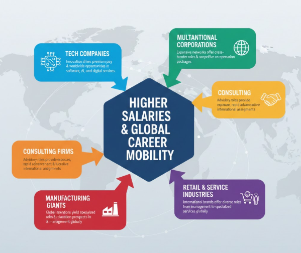 higher salaries and global career